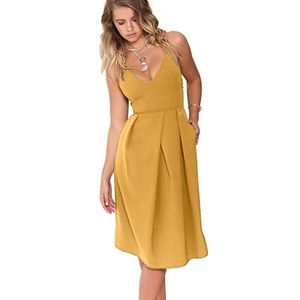 Womens dress with pockets & adjustable straps